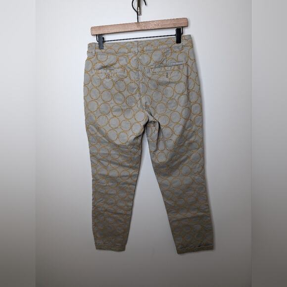 Anthropologie Chino with Embroidered Circle Pattern | Size 29 - Picture 7 of 9